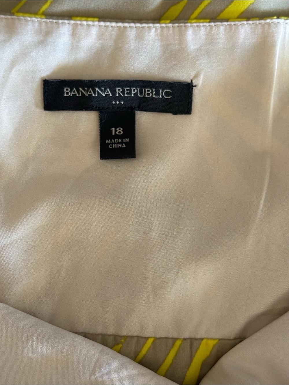 Banana Republic Yellow Patterned Taupe Maxi Dress - Women's Summer Dress - Picture 11 of 13